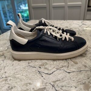 Golden Goose Women’s Navy Starter Sneakers in Navy Blue Leather, Size US 10 EU40